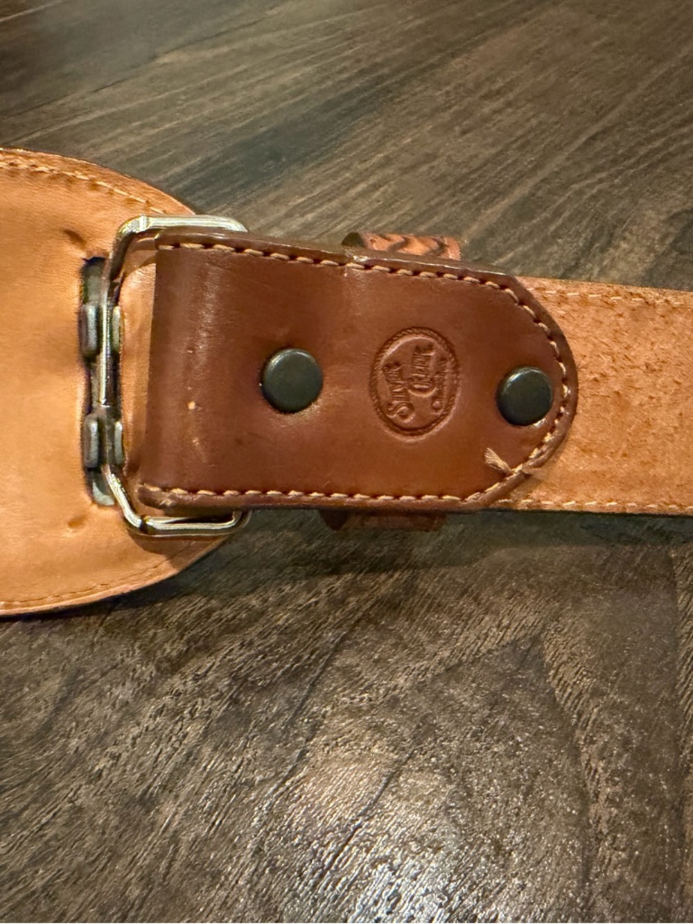 Silver creek Western Embossed Bull Skull buckle Leather Belt size 34.rodeo,ranch - Picture 5 of 6
